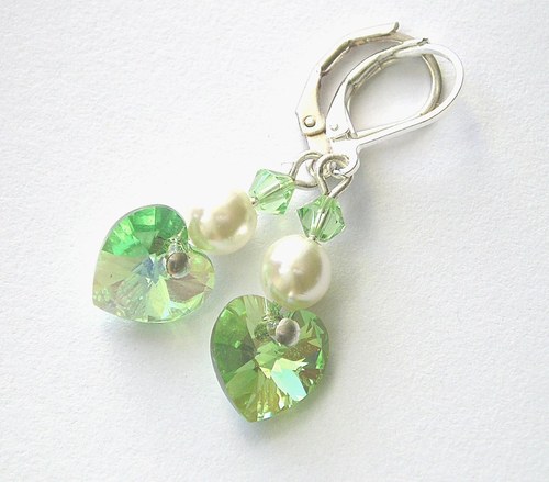 Swarovski náušnice Peridot AB — foto 2