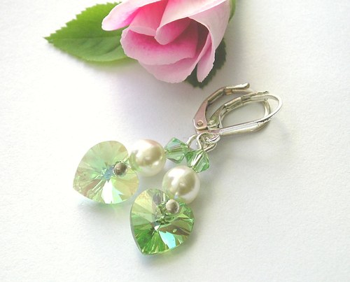 Swarovski náušnice Peridot AB — foto 3