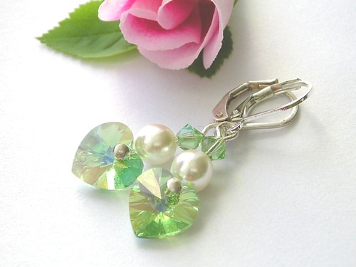 Swarovski náušnice Peridot AB — foto 4