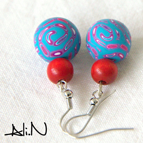 Náušnice Pink&Blue I. — foto 2