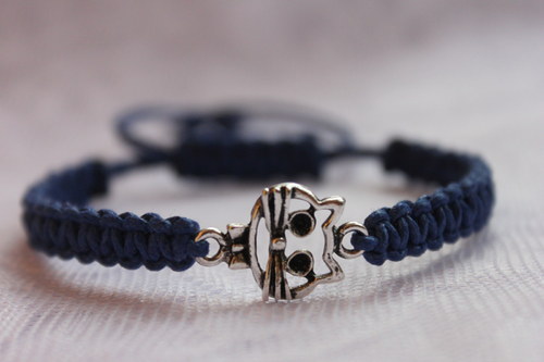 Kočička.. Náramek makramé/shamballa — foto 3