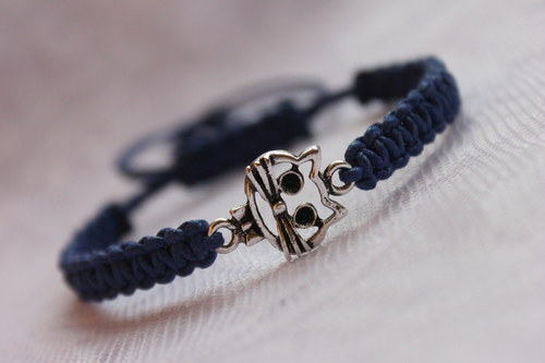 Kočička.. Náramek makramé/shamballa — foto 5