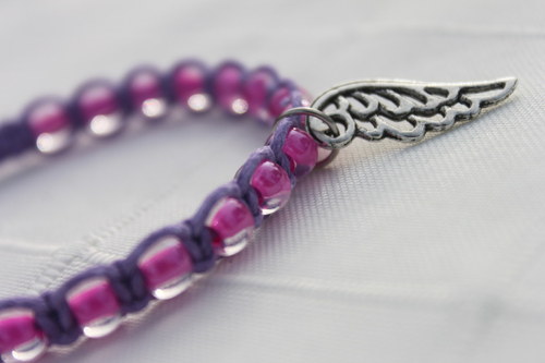 S křídlem anděla.. Náramek macramé/shamballa — foto 6