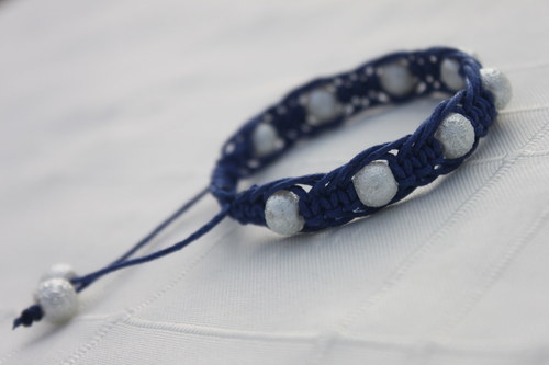 Náramek macramé/shamballa — foto 3