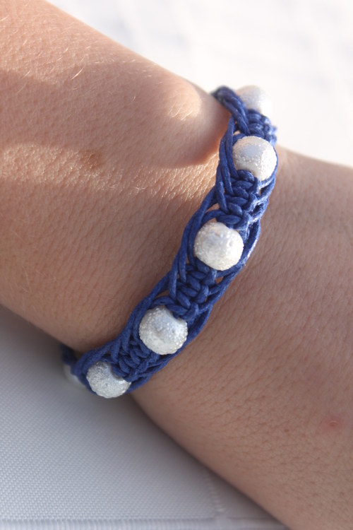 Náramek macramé/shamballa — foto 4