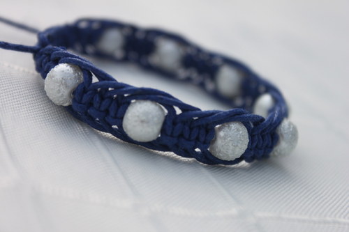 Náramek macramé/shamballa — foto 5