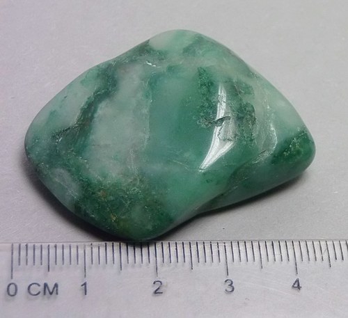 Prasem (africký jadeit) tromlovaný - D597 — foto 2