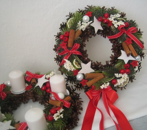 Adventní věnec na dveře 5 — foto 2