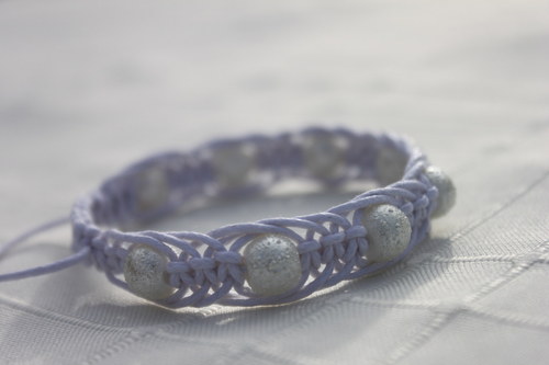Něžnost.. Macramé/shamballa náramek — foto 3