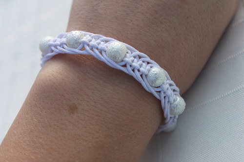 Něžnost.. Macramé/shamballa náramek — foto 4