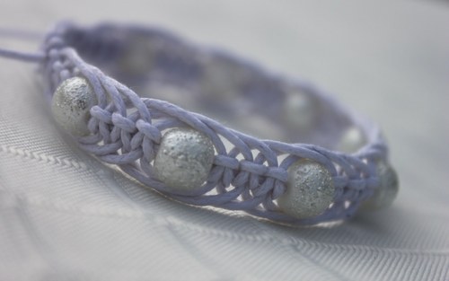 Něžnost.. Macramé/shamballa náramek — foto 5
