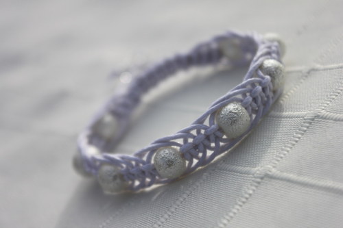 Něžnost.. Macramé/shamballa náramek — foto 6