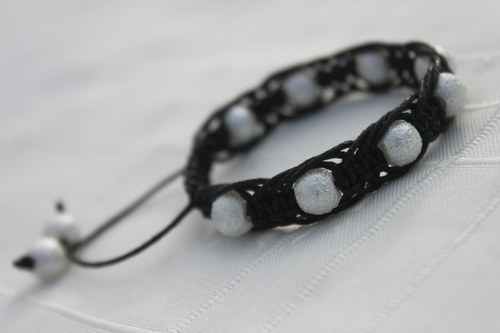 Náramek makramé/shamballa — foto 4