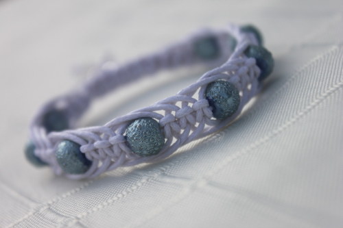 Náramek macramé/shamballa — foto 5