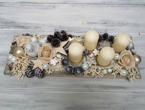 Adventní svícen..krémově bílá — foto 2