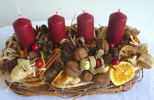 Voňavý adventní svícen - oválný — foto 4