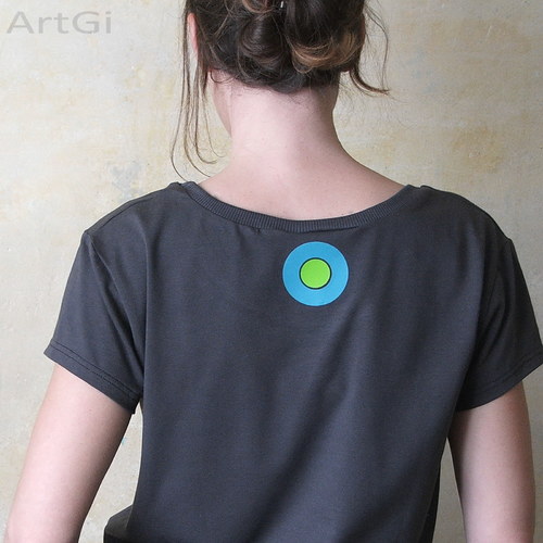 Tričko grey- green&turquoise — foto 3