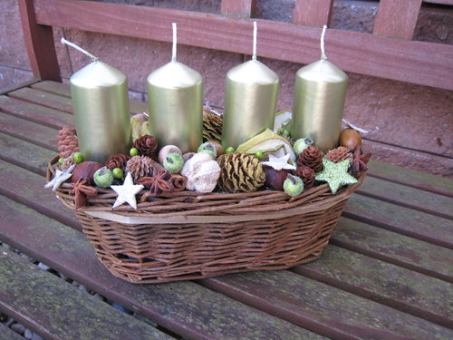 Adventní svícen - zelenkavý... — foto 3
