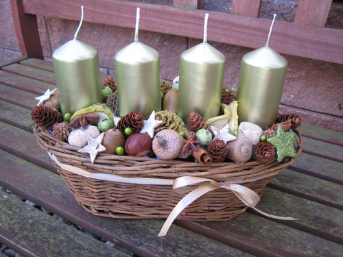 Adventní svícen - zelenkavý... — foto 4