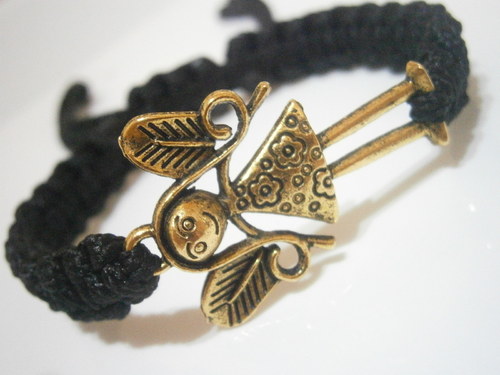 Náramek s andílkem (macramé/shamballa) — foto 5