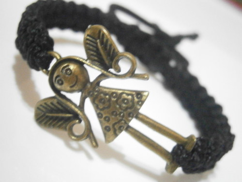 Náramek s andílkem (macramé/shamballa) — foto 4