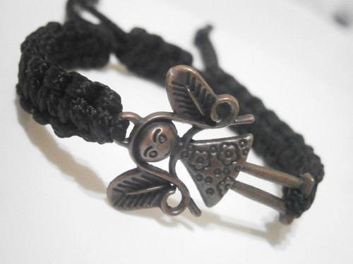 Náramek s andílkem (macramé/shamballa) — foto 5