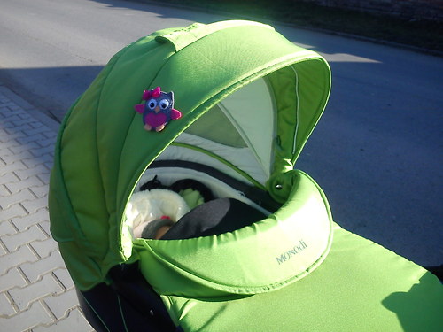 Brož / ozdoba - Sovička fialová — foto 3