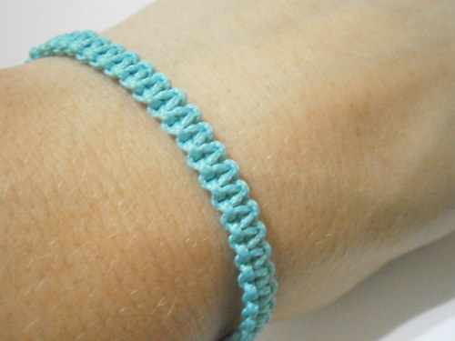 Veselé náramky (shamballa/macramé) - Tyrkysový — foto 5