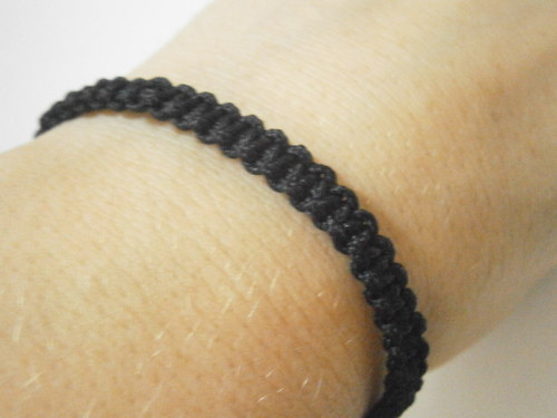Veselé náramky (shamballa/macramé) - Černý — foto 5