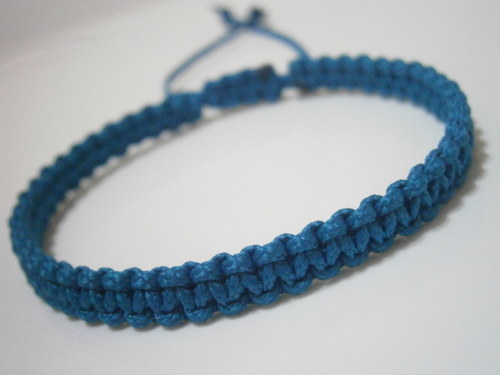 Veselé náramky (shamballa/macramé) - Tyrkysový tm. — foto 3