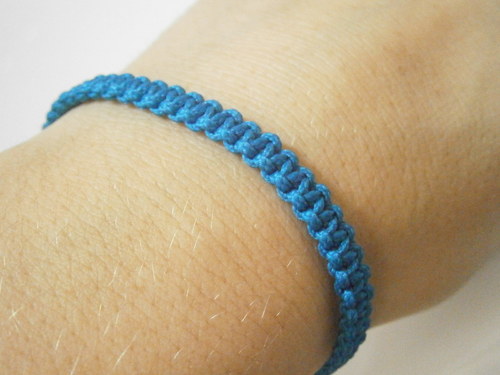 Veselé náramky (shamballa/macramé) - Tyrkysový tm. — foto 5