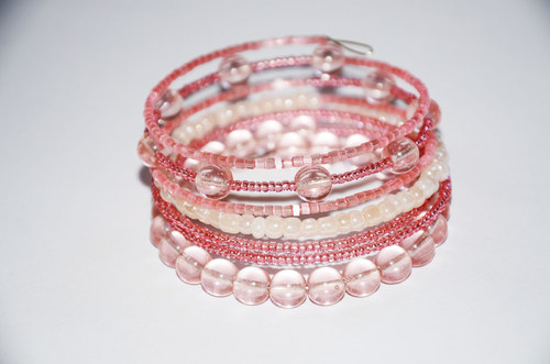 Růžová elegance - náramek — foto 5