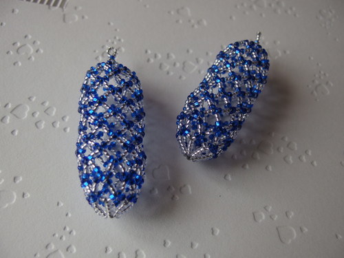 Vánoční šiška modro-stříbrná — foto 2