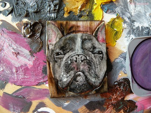 Frenchie in black .... brožka 50% sleva — foto 4