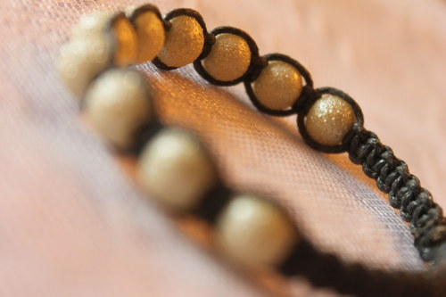 Náramek makramé/shamballa — foto 2