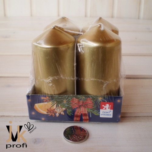 Adventní svíčky - zlaté — foto 2