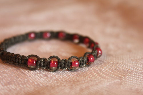 Náramek makramé/shamballa — foto 3