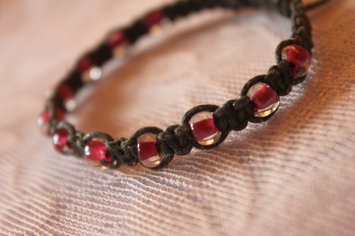 Náramek makramé/shamballa — foto 4