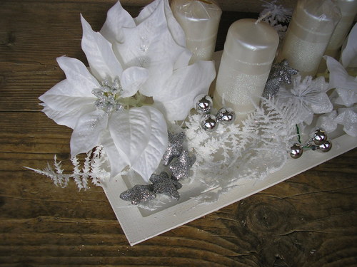 Advent- dekorace- stříbrný sníh — foto 3