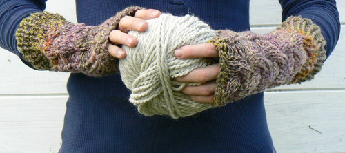 Předené mitts na přání - bezprsté rukavičky — foto 2