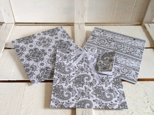 Šedo-bílá elegance lll - obal na CD 13x14 cm — foto 3