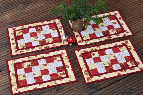 Vánoční patchwork do bordova — foto 2