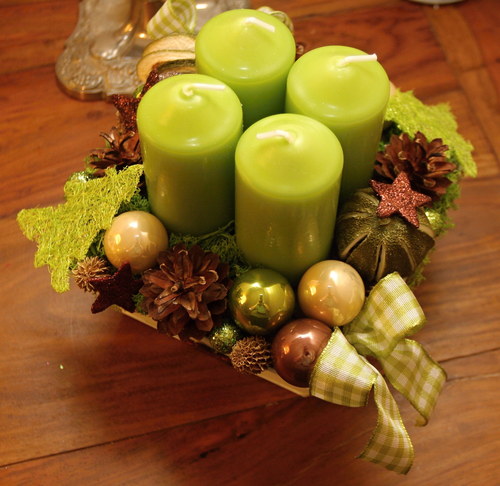 Limetkový adventní svícen — foto 4