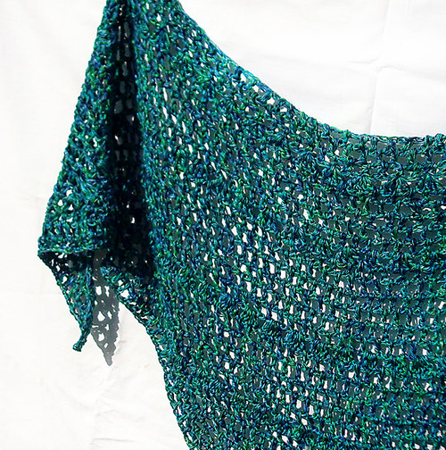 Emerald tenderness - háčkovaný šátek — foto 4