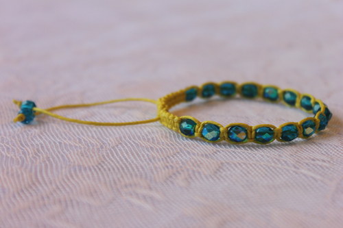 Náramek makramé/shamballa — foto 6