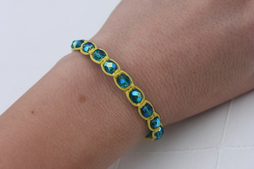 Náramek makramé/shamballa — foto 4