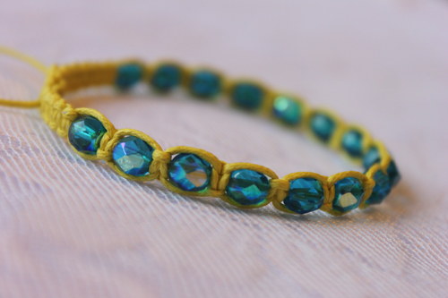 Náramek makramé/shamballa — foto 5