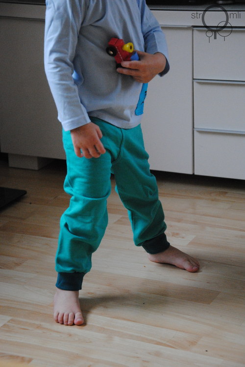 Dětské tepláky zelenkavé, vel. 6-9 M — foto 3