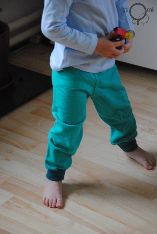 Dětské tepláky zelenkavé, vel. 6-9 M — foto 4