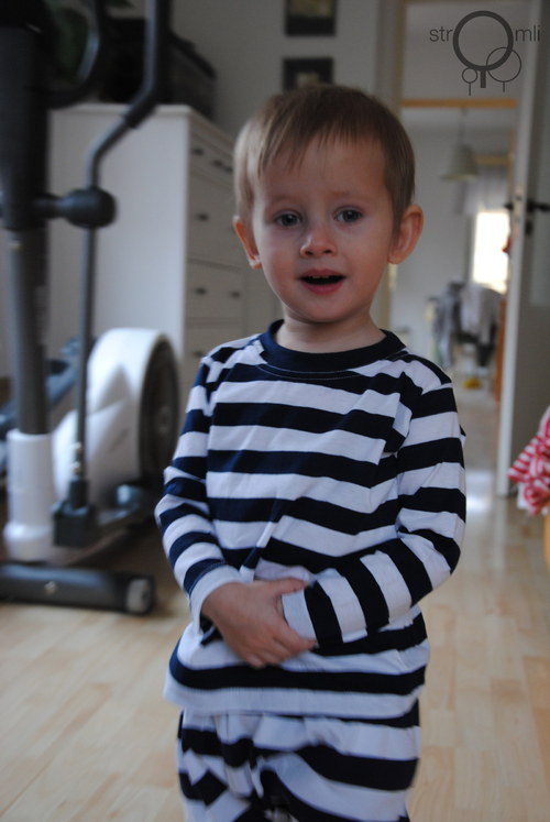 Námořnické modré ŠP,modrý lem 3-6 M — foto 3